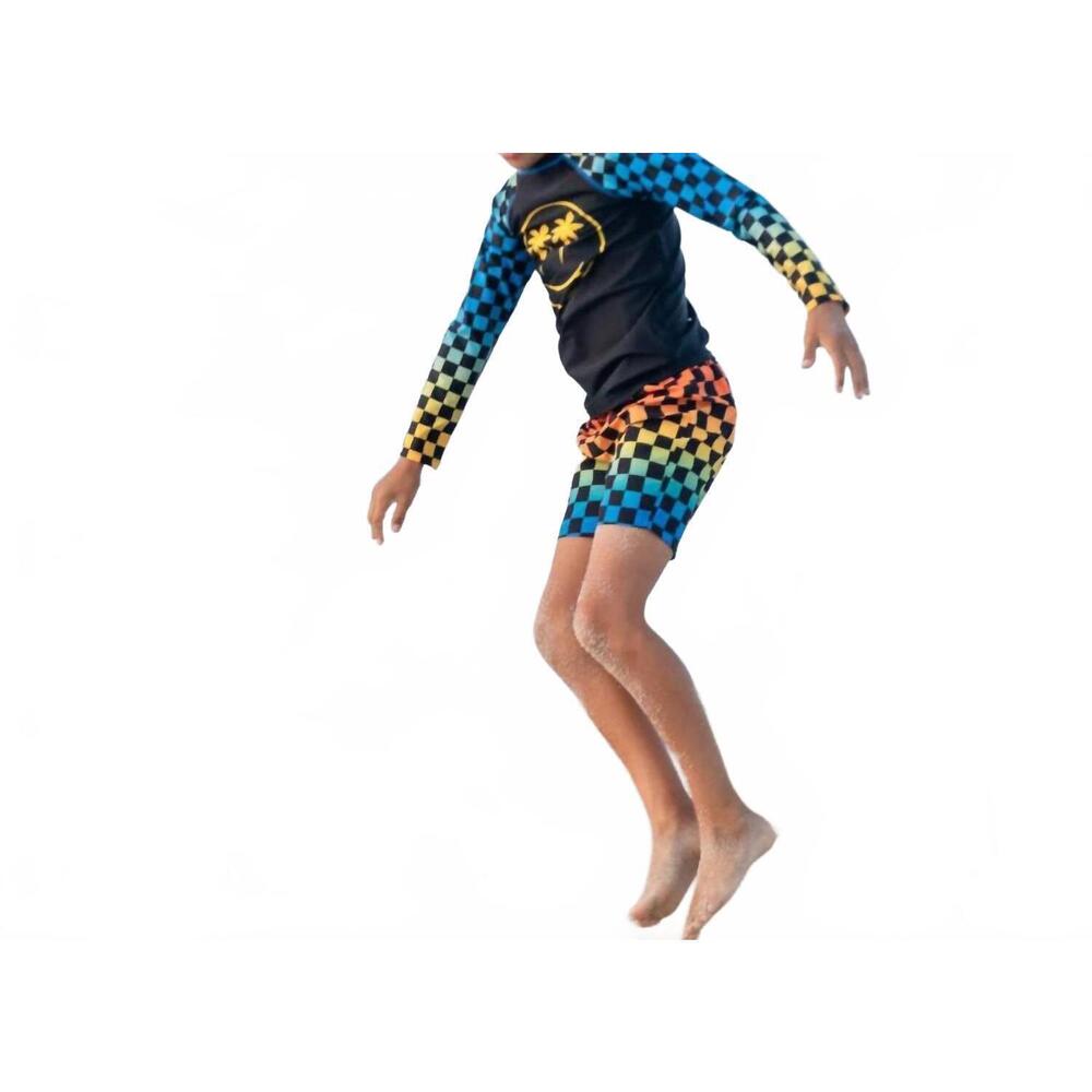 NEW APPAMAN happy surfing rash guard in gradient checkerboard - Picture 5 of 8
